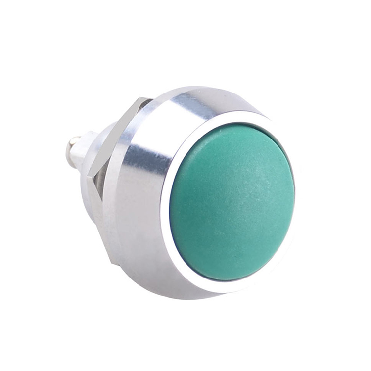 GL-12BP10-S Half Plastic Green Color Spherical Head Push Button