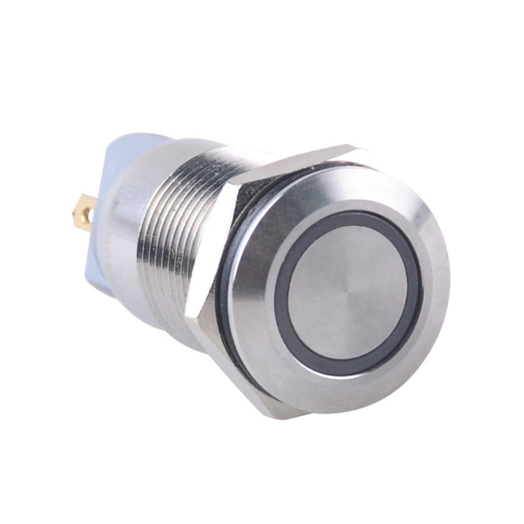 GL-12F10ER23-SJ 24V Red Light Flat Button Waterproof Momentary Switch