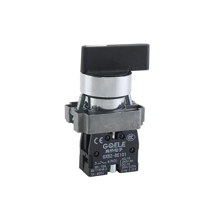 GXB2-BJ41 Industrial 22mm Momentary 2- Position Selector Switch Metal Button