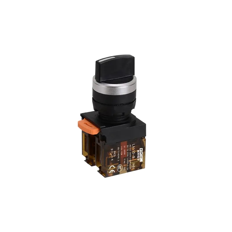 LA115-B5-20XSA01 New Type Latching 22mm 2NO Push Button 3-Position Rotary Switches For Control Devices