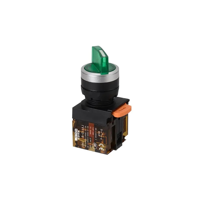 LA115-B5-20XSDA01 New Type Maintained 2NO 3-Position Short Selector Switch With Green LED Light Power Start Switch 220V
