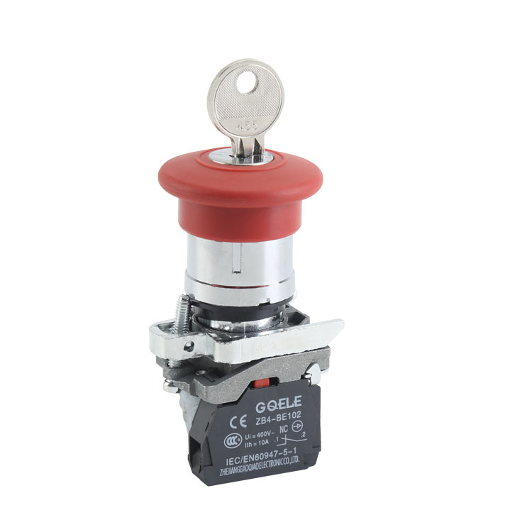 1NC Emergency Stop Push Button Switch With Key Control Emergency Stop
