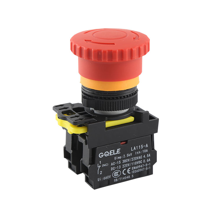 1NO & 1NC Twist Rotating Release Emergency Stop Push Button Switch