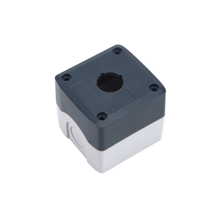 GOB-1A-GW One Hole Grey Cover White Base Push Button Control Box