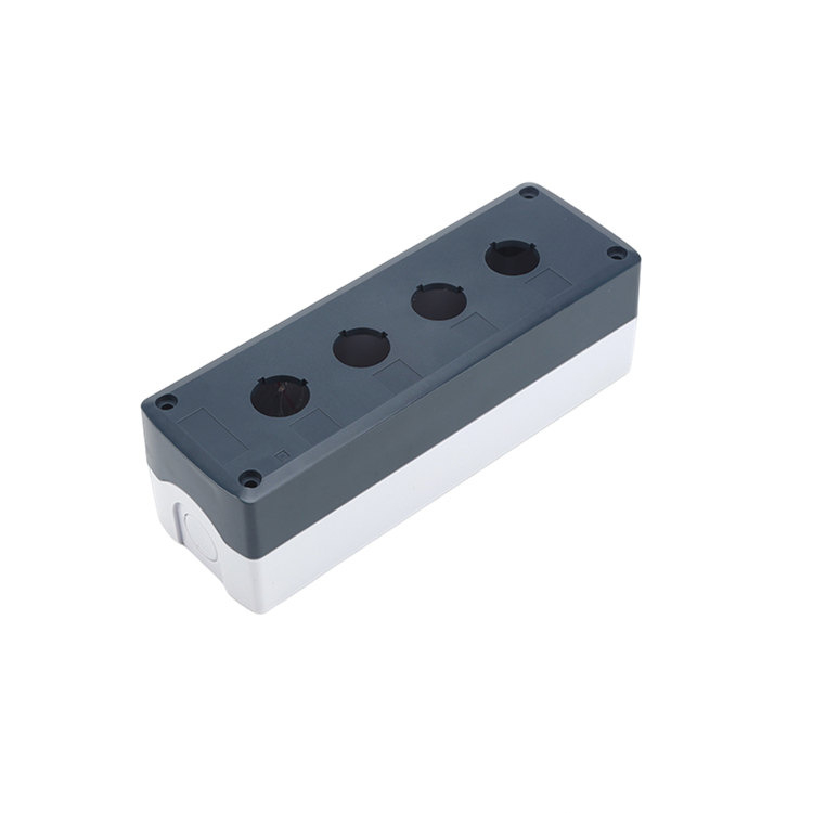 GOB-4A-GW Button Switch Box Four Holes IP65 Waterproof Grey Cover Control Box