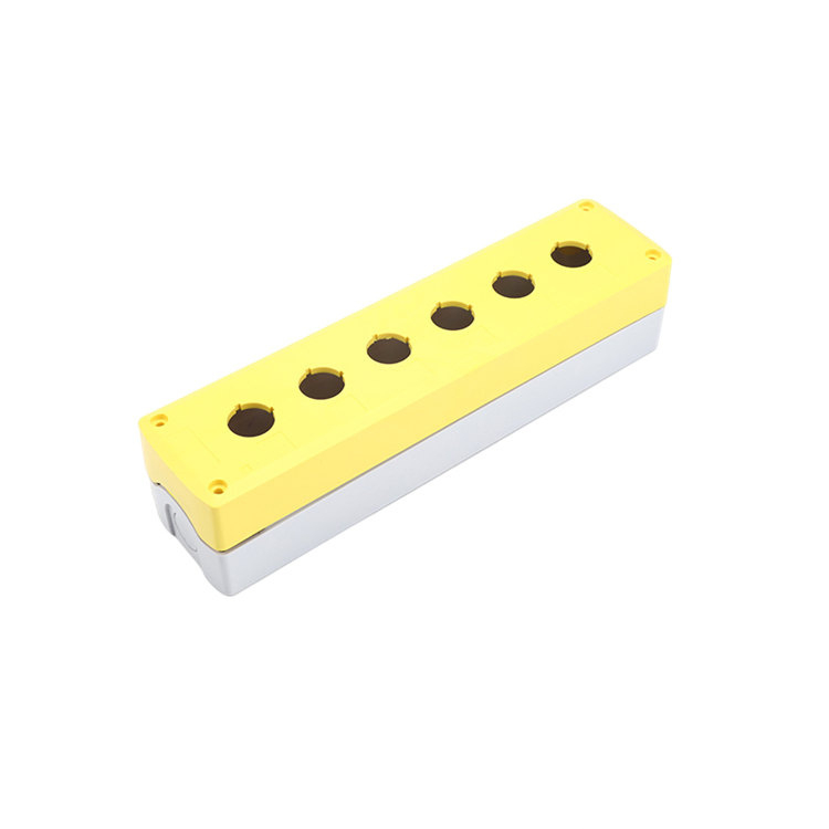GOB-6A-YW Strong Outdoor Button Box Six Holes IP65 Waterproof Control Button Signal Light