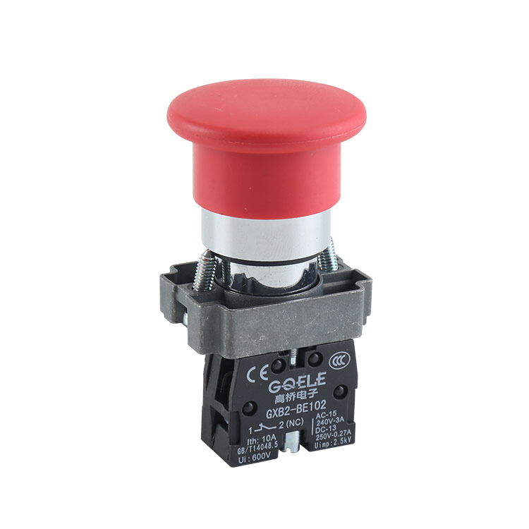 GXB2-BC42 1NC Φ40 Mushroom Push Button Switch With Spring Return Action or Momentary