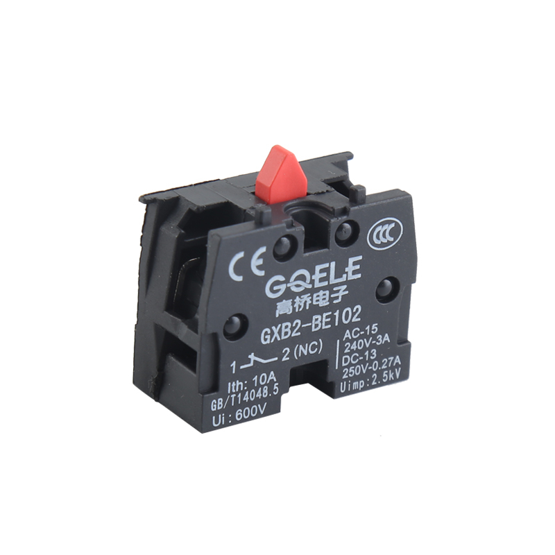 GXB2-BE102 Black And Red 1NC Normally Closed Contact Block