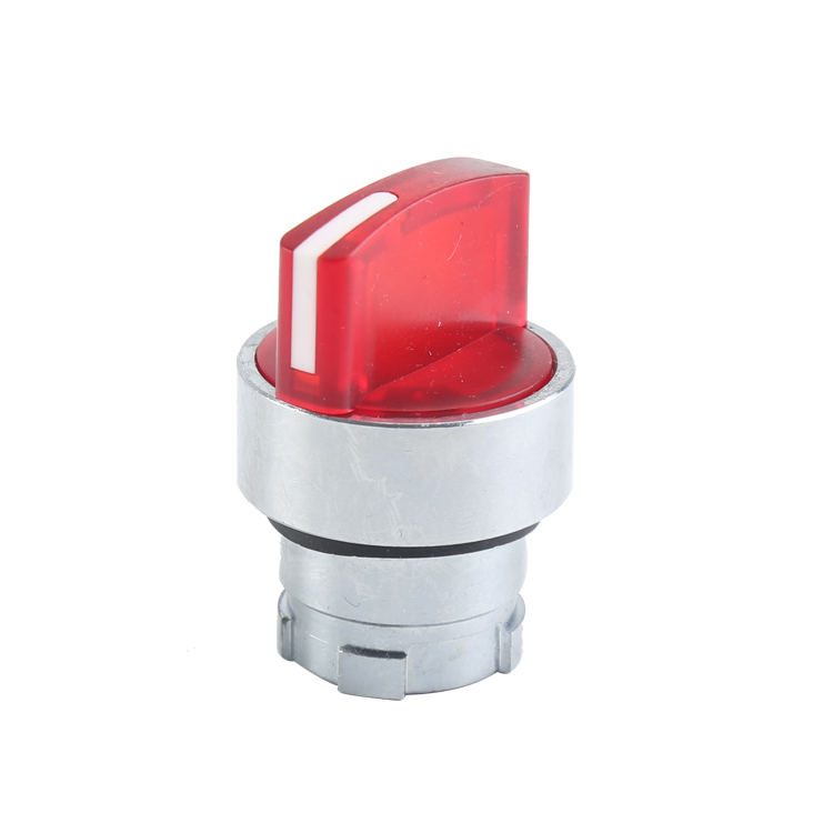 GXB2-BK24 Luminous Maintained Red Round Selector Switch Push Button Head