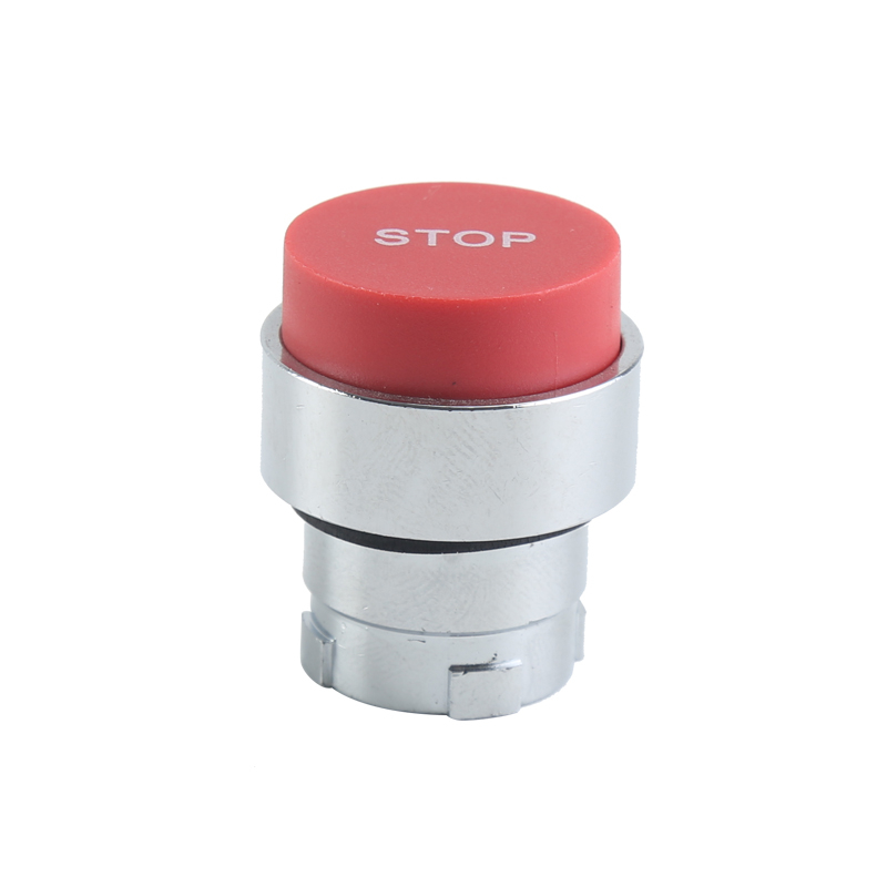 GXB2-BL434 Momentary Spring Return Red Round Extended Push Button Head With Symbols And No Light