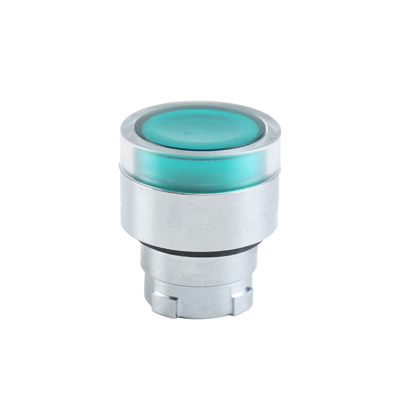 GXB2-BW33 Round Green Higher Flush Push Button Head With Cover
