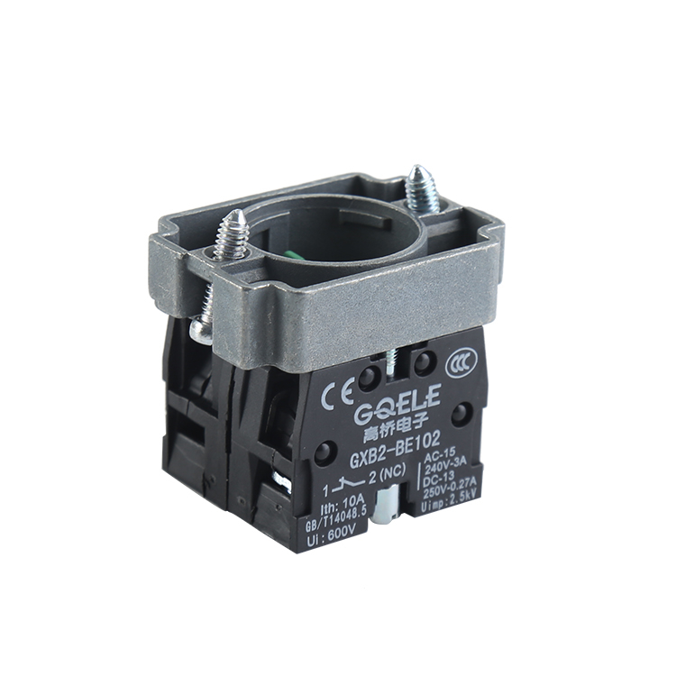 GXB2-BZ105 1NO+1NC Black & White Contact Block And Silver Color Holder(Metal)