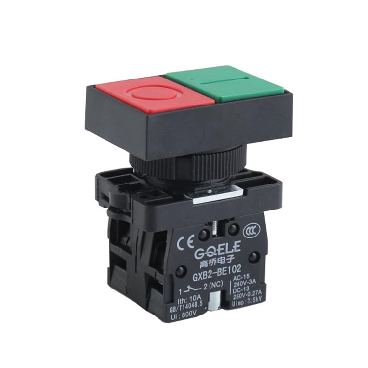 GXB2-EL8434 1NO & 1NC Marked Double Control Head Push Button
