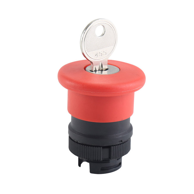 GXB2-ES14 Φ40 Red Key Control Mushroom Shape Emergency Stop Push Button Head