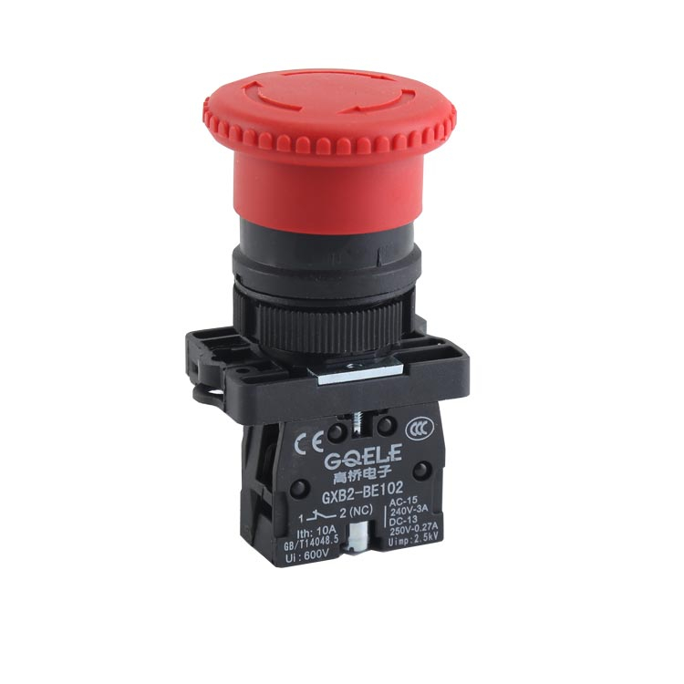 GXB2-ES542 1NC Red Plastic Emergency Stop Push Button Switch