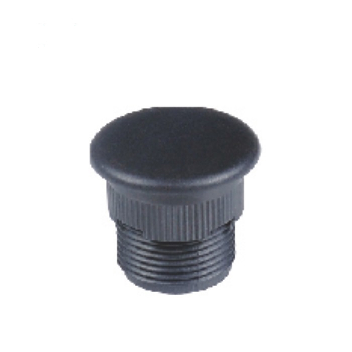 GXB2-PB16 Button Switches Panel Plug 16mm Blocking Head Signal Light and Distribution Box Black Plug