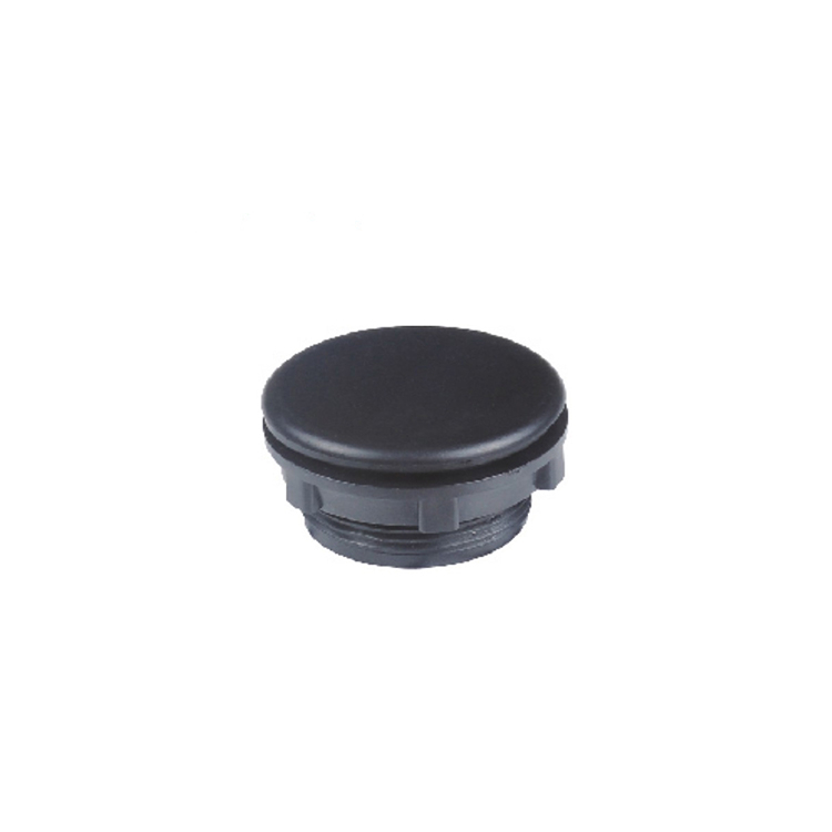 GXB2-PB30 30mm Button Switch Panel Black Waterproof Plug Head Dust Proof Hole Plug