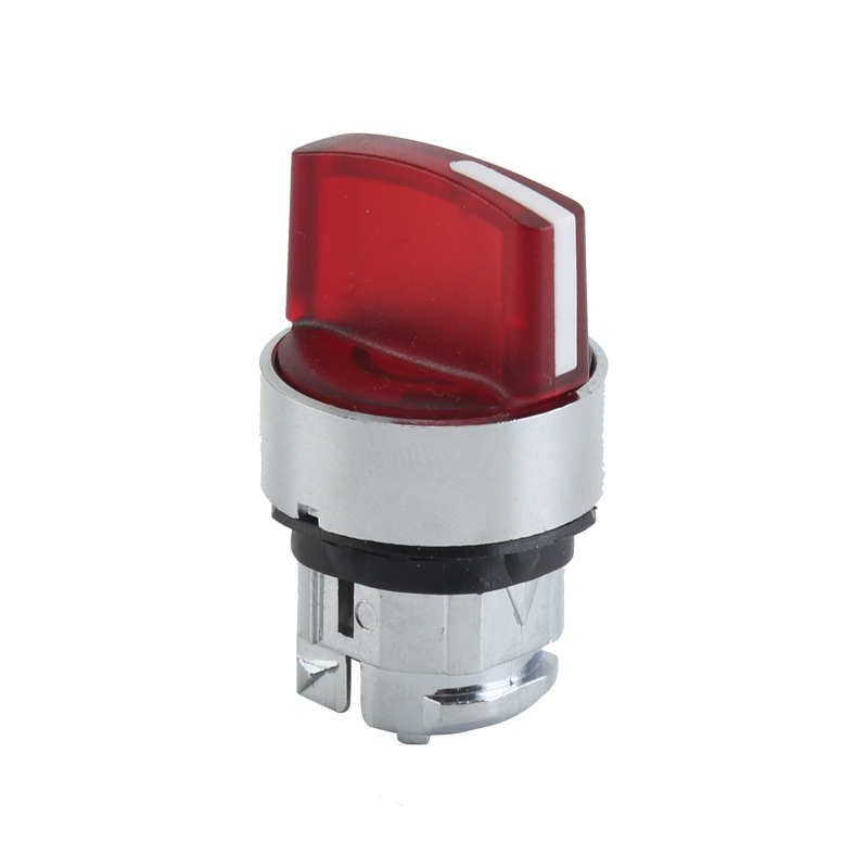 GXB4-BK24 Luminous Maintained Red Round Selector Switch Push Button Head