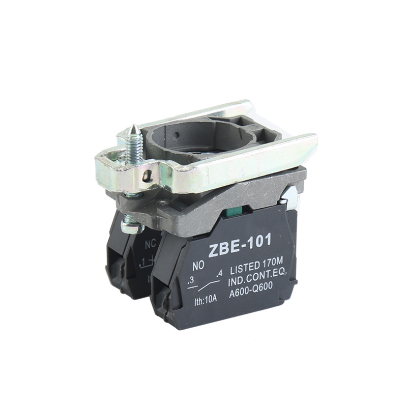 GXB4-BZ105 1NO+1NC Black White Contact Block And Silver Color Metal Bracket