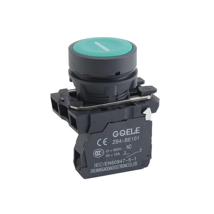 GXB4-EA3311 1NO Momentary Flush Push Button Switch With Green Head And Symbol