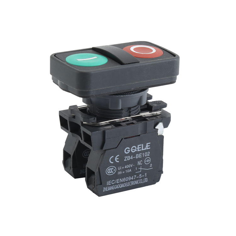 GXB4-EA8234 1NO & 1NC Red&Green DoubleDual Head Push Button Switch Without Illumination