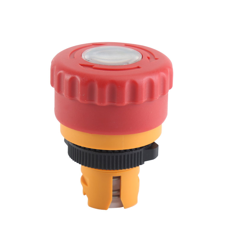 LA115-5-ZF Twist Or Pull Release Mushroom Shape Red Emergency Stop Push Button Head