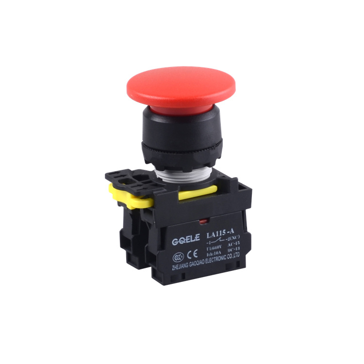 LA115-A1-11M 22mm 1NO&1NC Momentary Mushroom Push Button