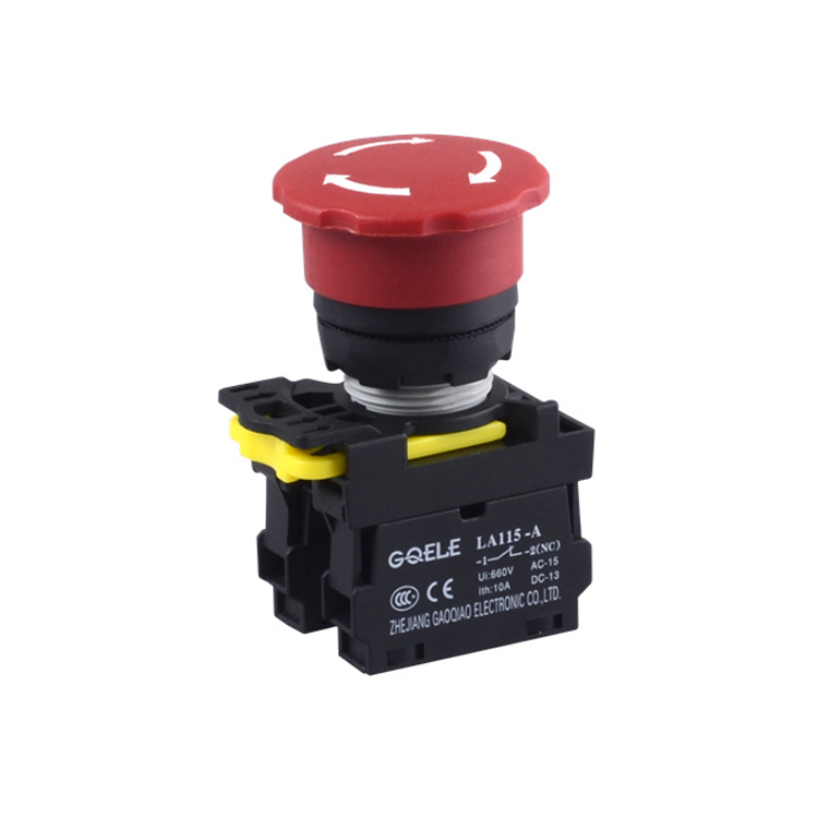 LA115-A1-11ZS 1NO & 1NC Twist Release Emergency Stop Push Button Switch