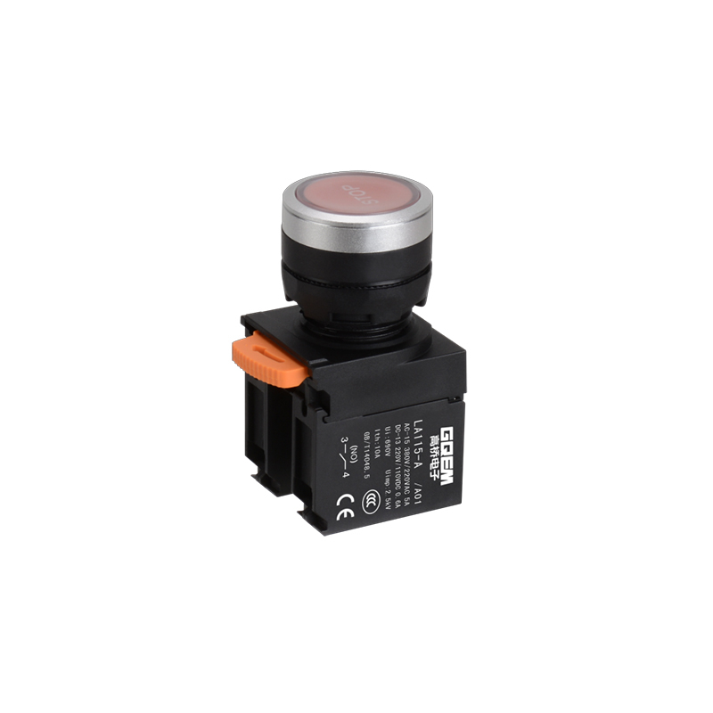 LA115-A5-11BDA01 1NO&1NC 22mm Momentary LED Illuminated Push Button Switches With Red Round Head And Symbol