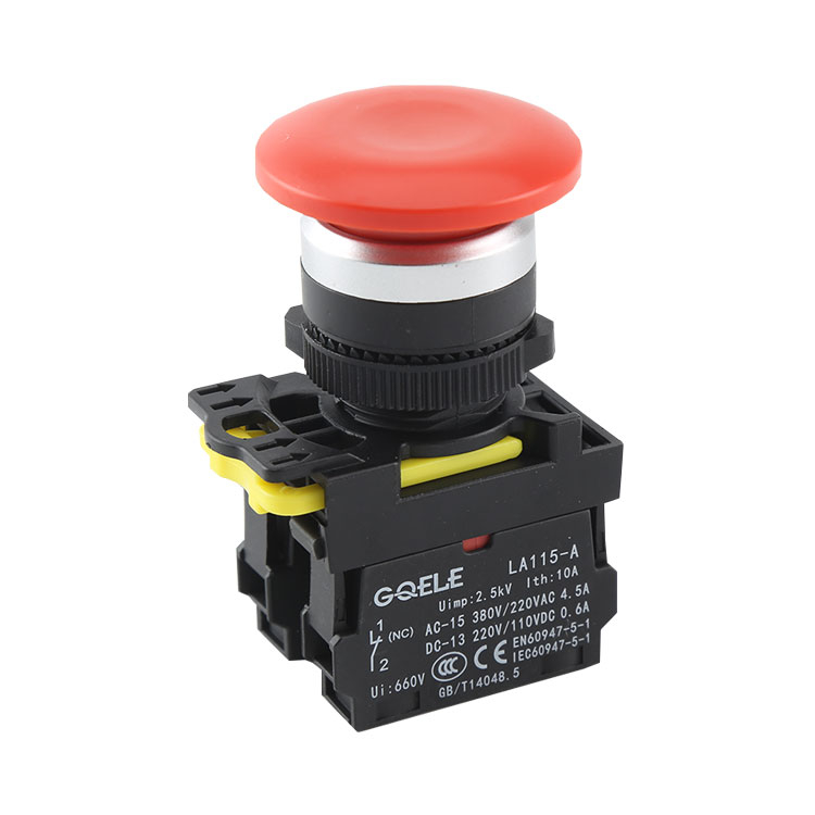LA115-A5-11M 1NO&1NC Momentary Plastic Mushroom Push Button