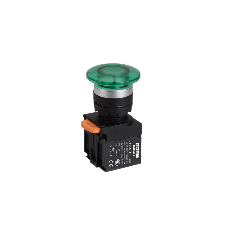 LA115-A5-11MDA01 1NO&1NC Mushroom Head Push Button With Green LED