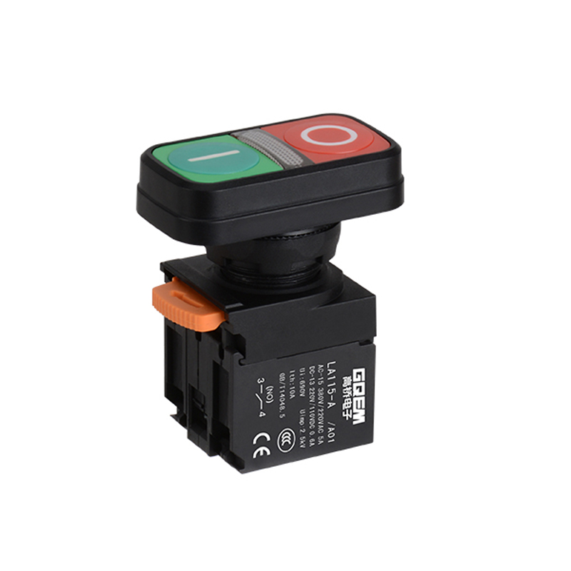 LA115-A5-11RD1-A01 1NO&1NC 22mm Waterproof IP 65 Double Push Button With LED Light Control Switch