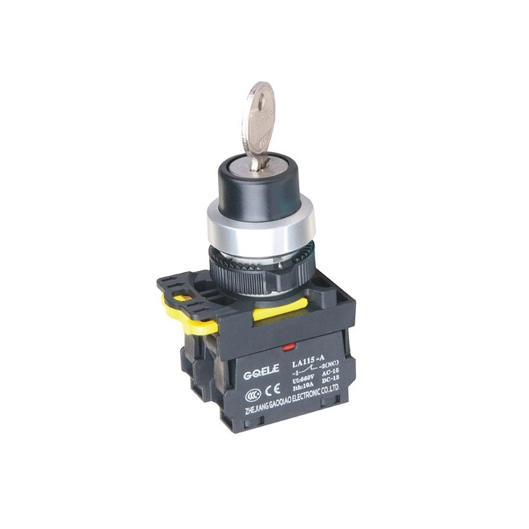 LA115-A5-11YS-1NO-1NC-3-Position-Key-lock-Push-Button-Switch