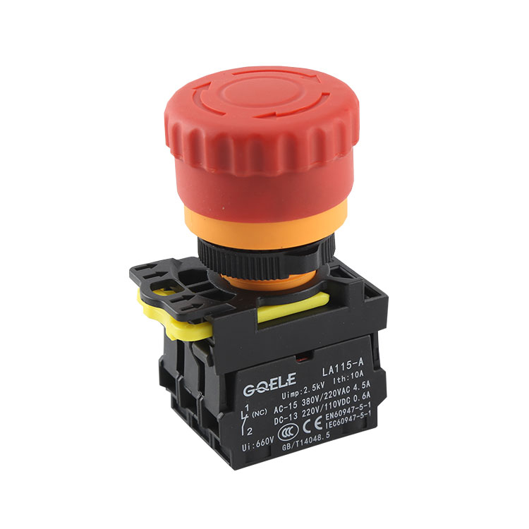 LA115-A5-11ZTD 1NO&1NC Twist Or Pull Release Illuminated Emergency Stop Push Button