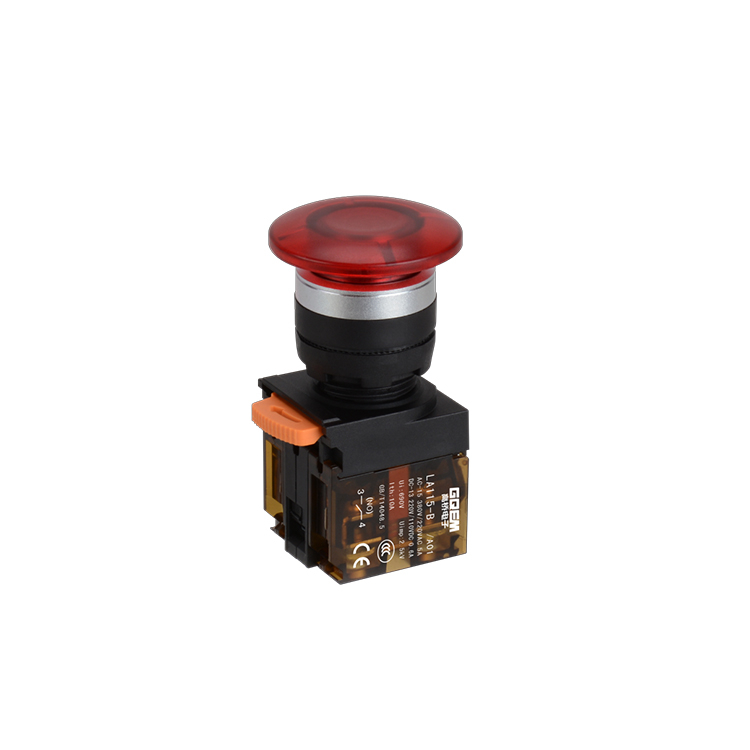 LA115-B5-11MDA01 1NO&1NC Momentary Illuminated Red Mushroom Push Button Switch