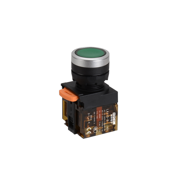 LA115-B5-11TDA01 1NO&1NC Maintained Illuminated Flush Push Button Green Head