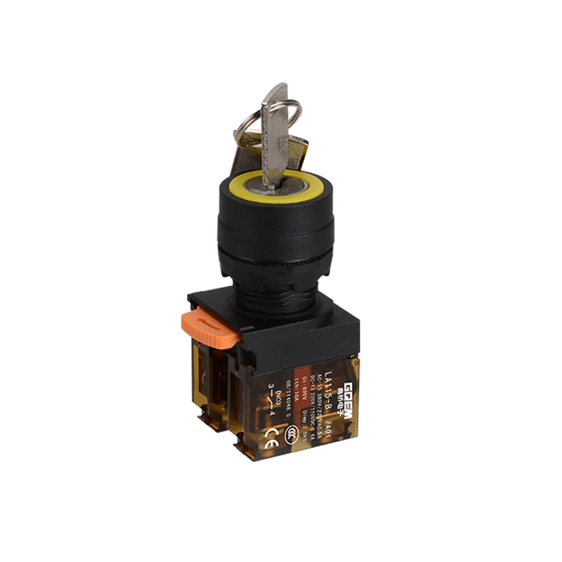 LA115-B5-20YSA01 22mm 2NO Maintained 3-Position Black Head Key Control Push Button