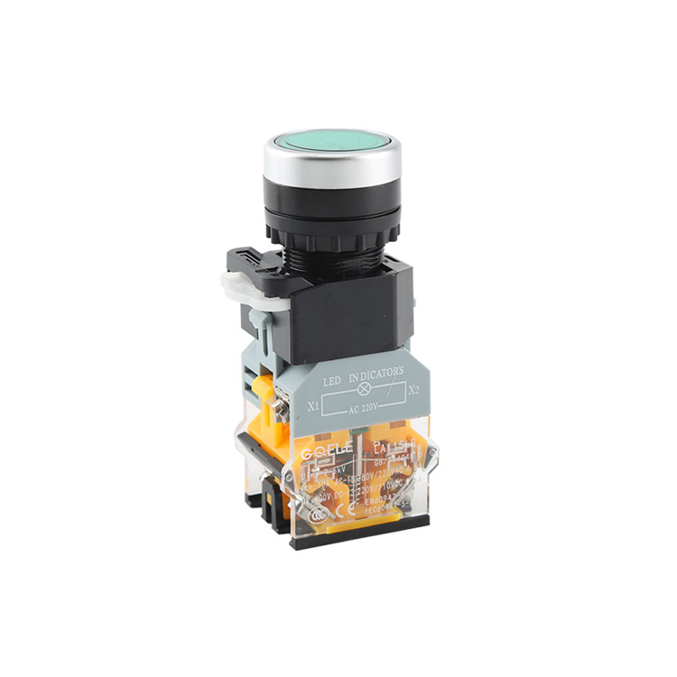 LA115-B8-11D 1NO& 1NC Momentary Illuminated Flush Push Button Green Head
