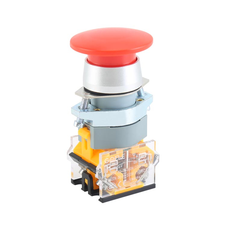 LA115-B9-11M 1NO&1NC Momentary Aluminum Mushroom Push Button