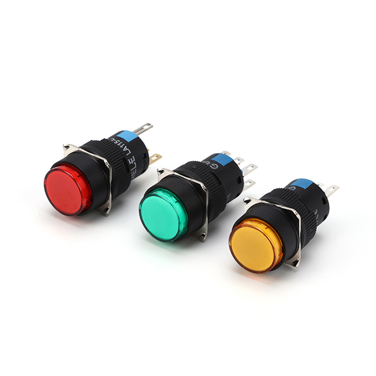 LA115-C-AXD-push-button-with LED Red Indicator Light