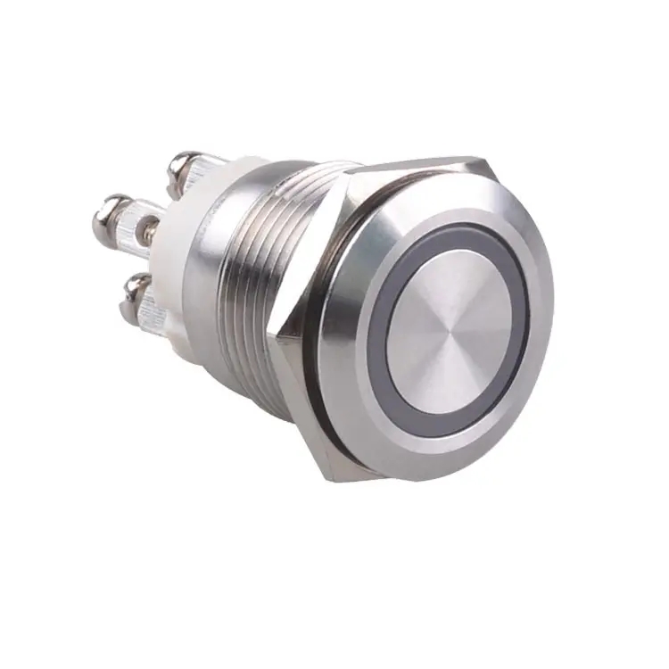 22MM Metal IP68 Illuminated Push Button Switch GL-22FA10ER23-S