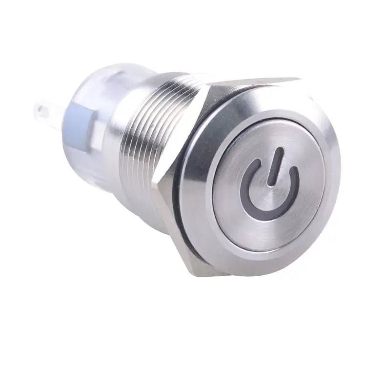 GL-19F11SR23-SJ Illuminated 24V Momentary Push Button 19mm Flat Head For Pump Control Panels