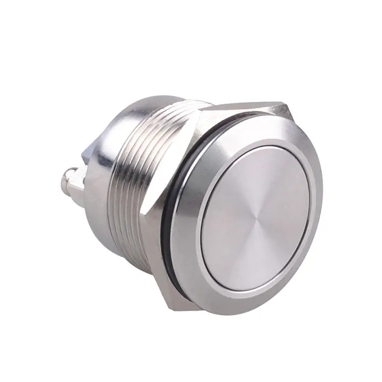 GL-19FA10-S 19mm 1NO Flat Head Push Button Momentary Switch