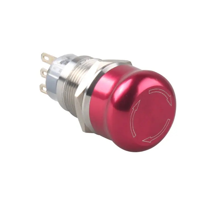 GL-19Z11-AJ 19mm 1NO&1NC Aluminium alloy Emergency Stop Button With Welding Connection Mode