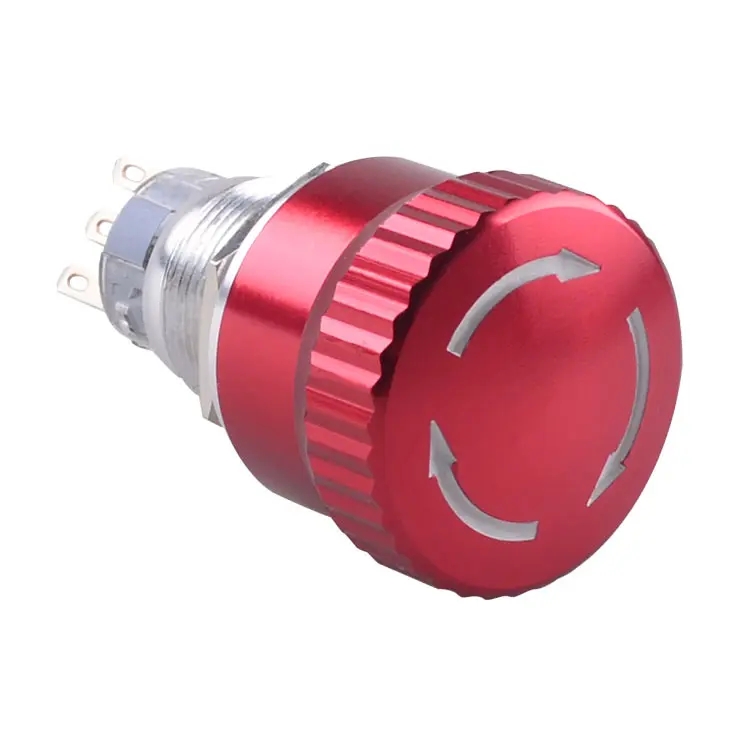 GL-19ZC11-AJ Elevator Waterproof 19mm Big Head Push Button Switch Emergency Stop Button