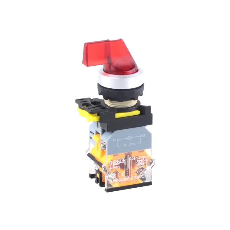 LA115-B2-11CXD 1NO&1NC 2- Position Maintained Selector Push Button Long Handle Illumination
