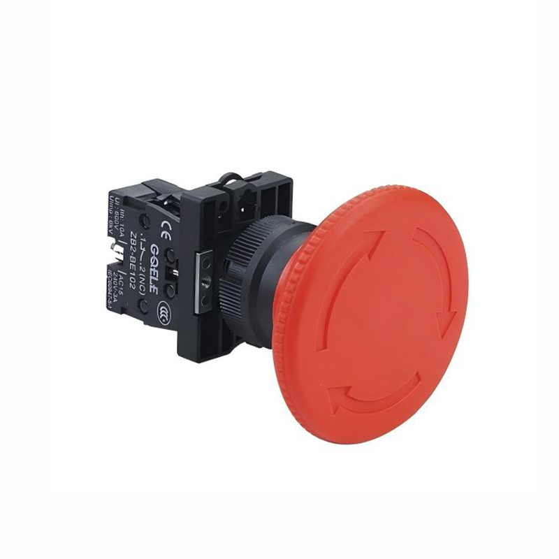 GXB2-ES642 Industrial Plastic 60mm 1NC Red Emergency Stop Push Button Switch